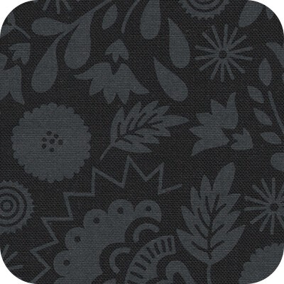Jardin Noir - Black - Multi Leaves