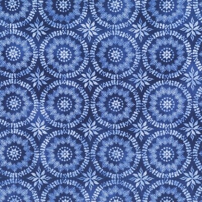 Indigo Splash - Small Medallions - Blue