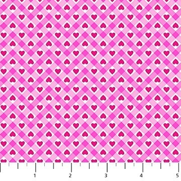 Celebrations - Flirty - Gingham Hearts - Pink