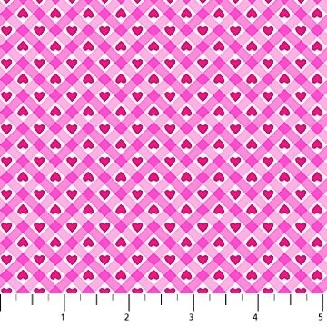 Celebrations - Flirty - Gingham Hearts - Pink