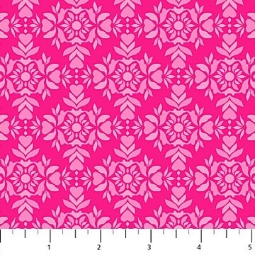 Celebrations - Flirty - Hearts Damask - Pink
