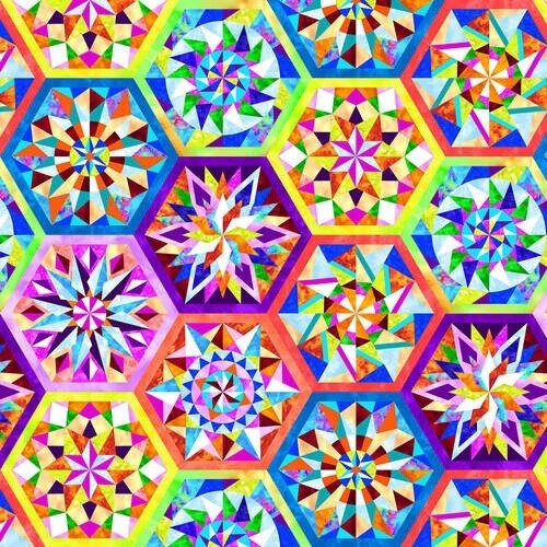 Geofetti -White Multi - Stars