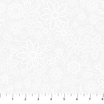 Basically Black &amp; White 2 - White - Groovy Garden