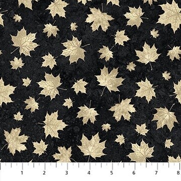 Oh Canada 10th Anniversary - Leaves - Beige on Black