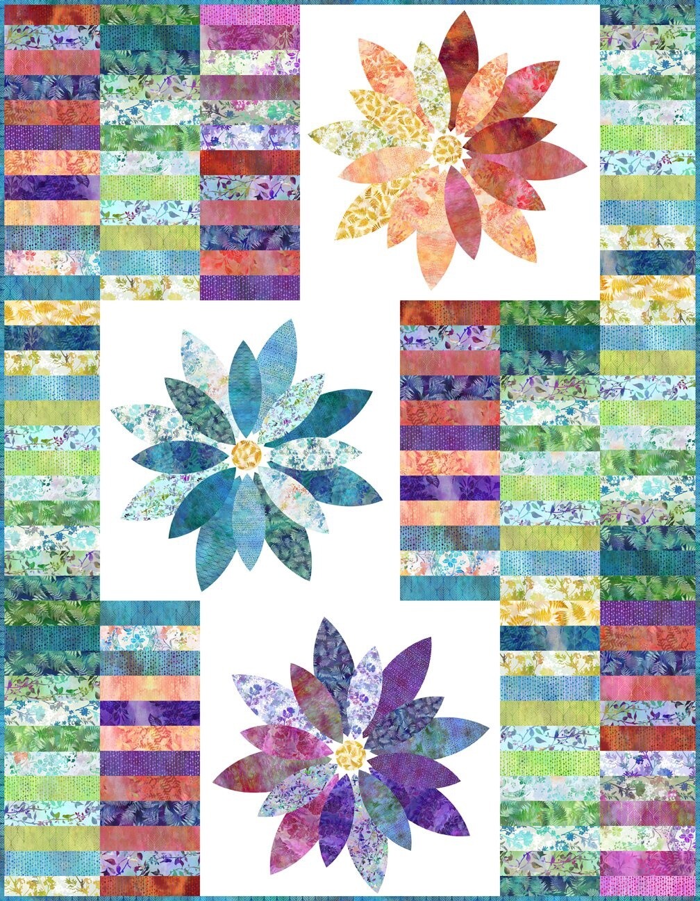 Garden Of Dreams Quilt Pattern - Blooms