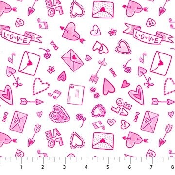 Celebrations - Flirty - Love Doodles - White