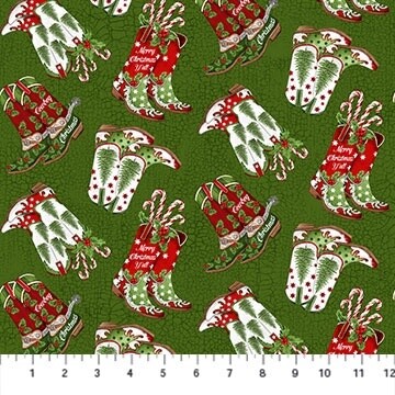 Howdy Christmas - Green Multi