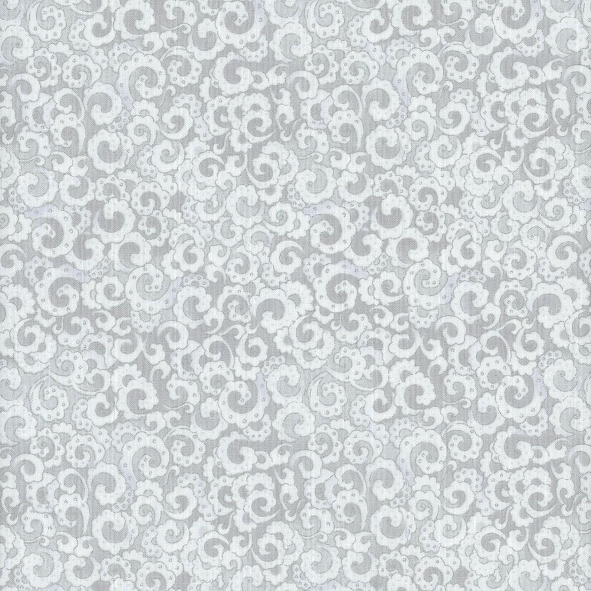 Icicle - Packed Metallic Scrolls - White