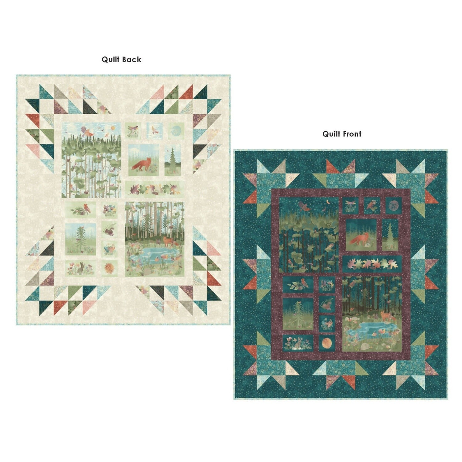 Forest Chatter Reversible Quilt