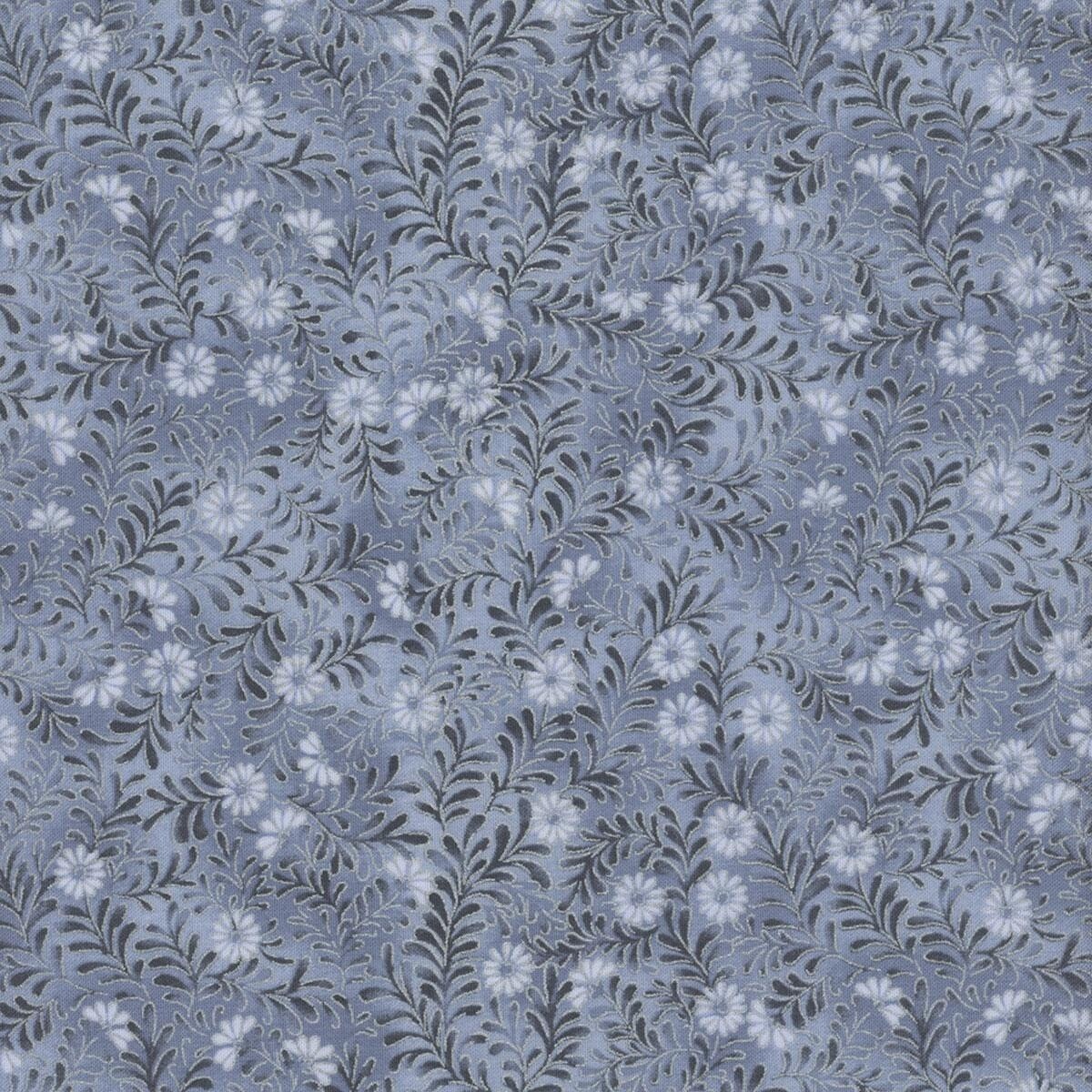 Icicle - Tiny Metallic Florals - Harbour