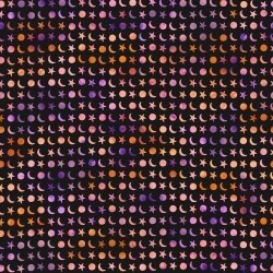 Spooky Hallow - Stars and Moon - Black