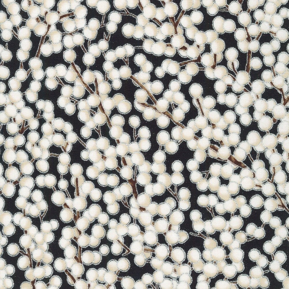 Holiday Flourish - Snow Flower - Berries - Night