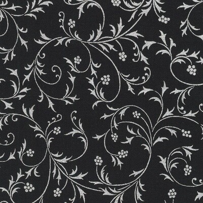 Holiday Flourish - Snow Flower - Swirls - Onyx
