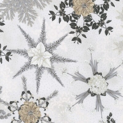 Holiday Flourish - Snow Flower - Blanc Multi