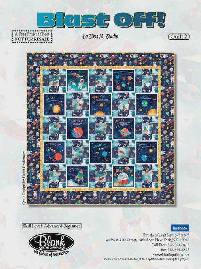 Blast Off! Quilt Kit - Silas M. Studio