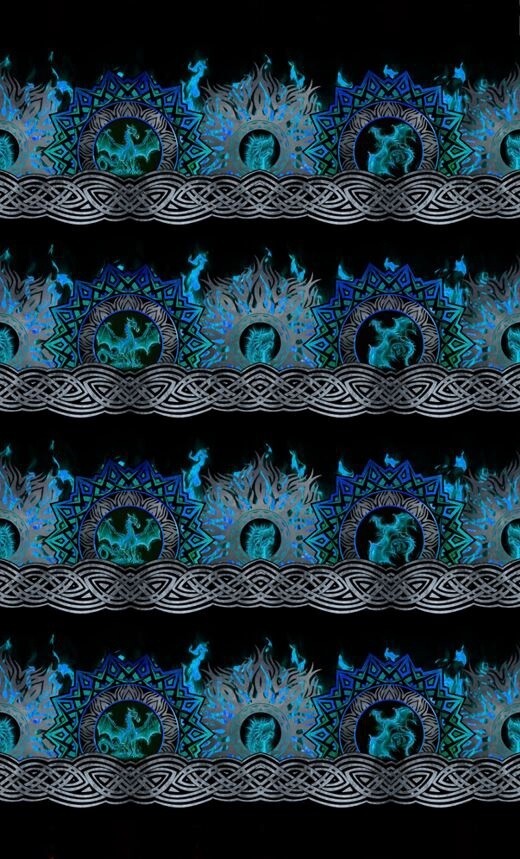 Blue Dragons Flame Border