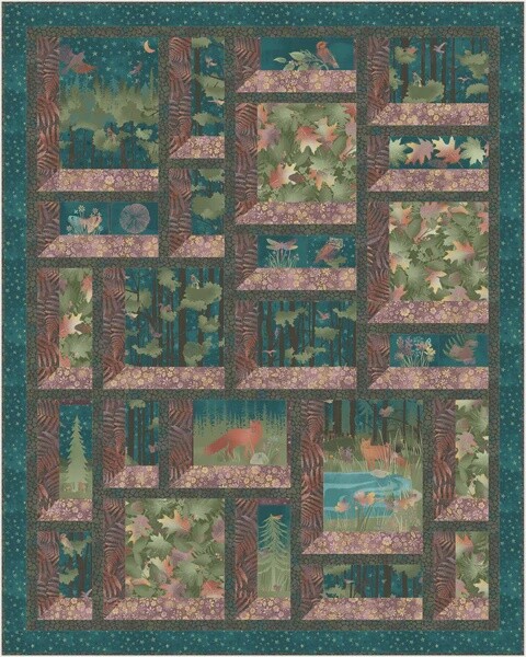 Enchanted Forest Windows Quilt Kit