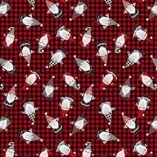 Gnome for the Holiday - Gnomes in Plaid - Red
