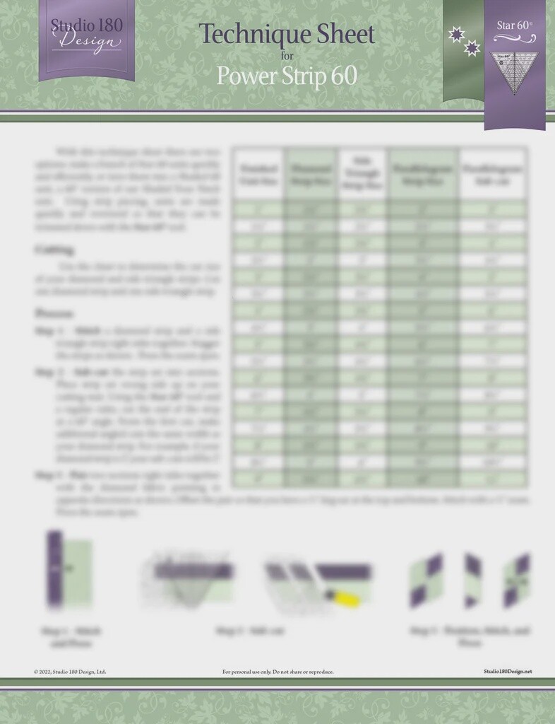 Power Strip 60 - Technique Sheet