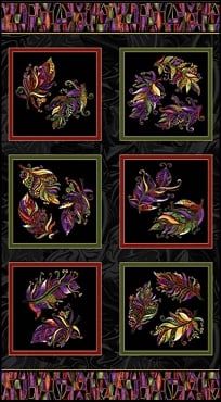 Luminescent Leaves by Ann Lauer - Sunset/Black Panel