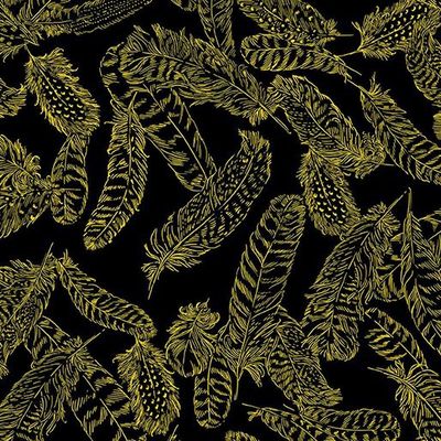 Gilded Feathers - Black/Gold