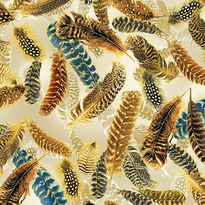 Gilded Feathers - Cream