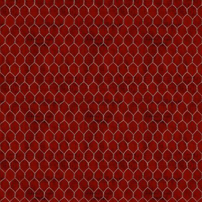 Garden Gate Roosters - Red Chicken Wire