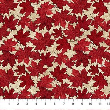 Oh Canada - Beige/Red - Packed Leaves