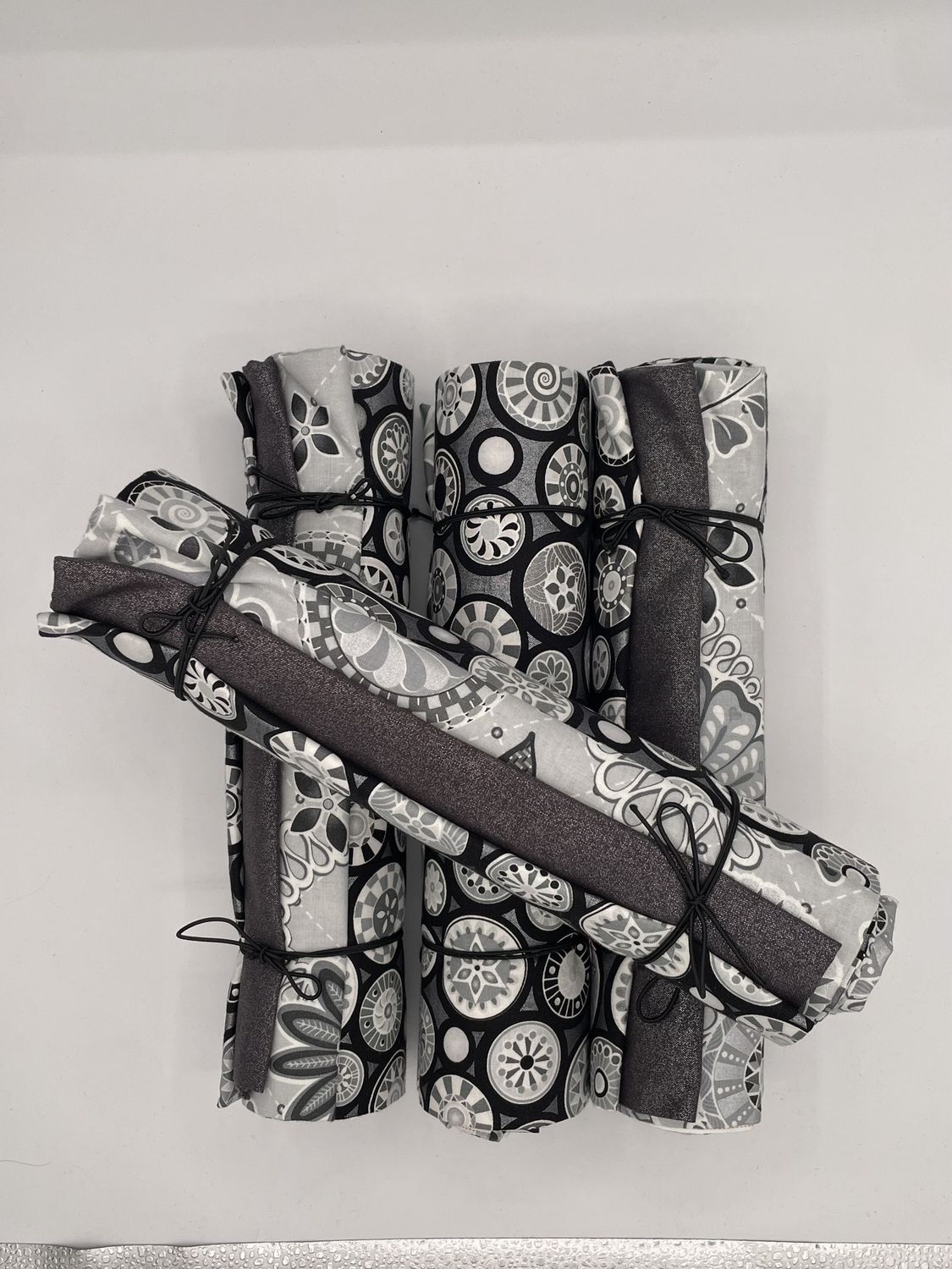 3 yard Bundle - Black silver