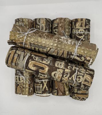 3 Yard Bundle - Rusty Bronze Letters