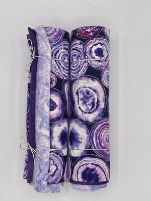 3 Yard Bundle - Purple Marble Circles