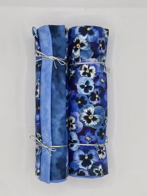 3 Yard Bundle - Blue Flowers