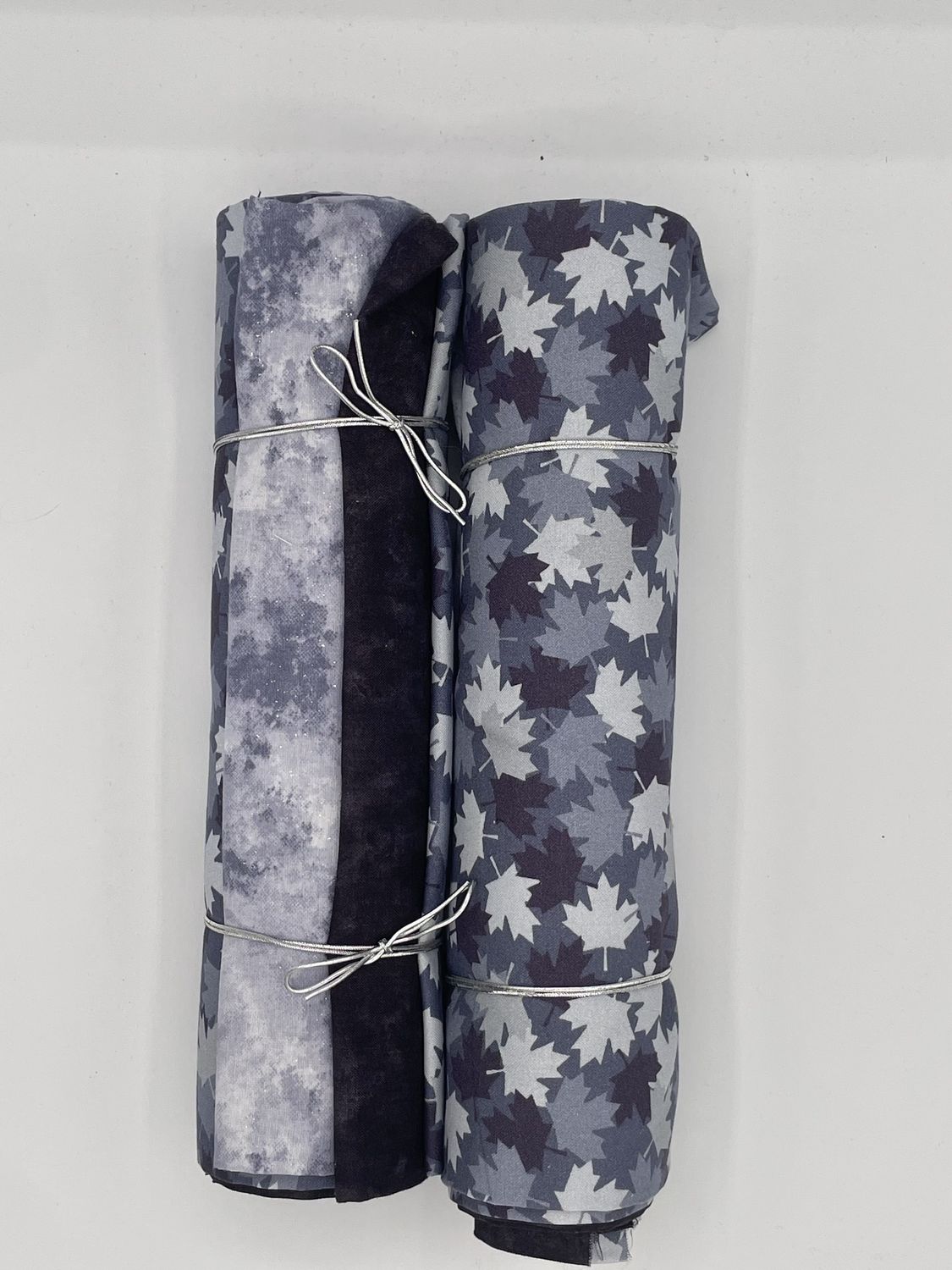 3 Yard Bundle - Gray Maple Leaves