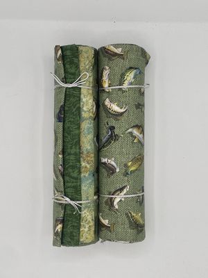 3 Yard Bundle  - Green Fish