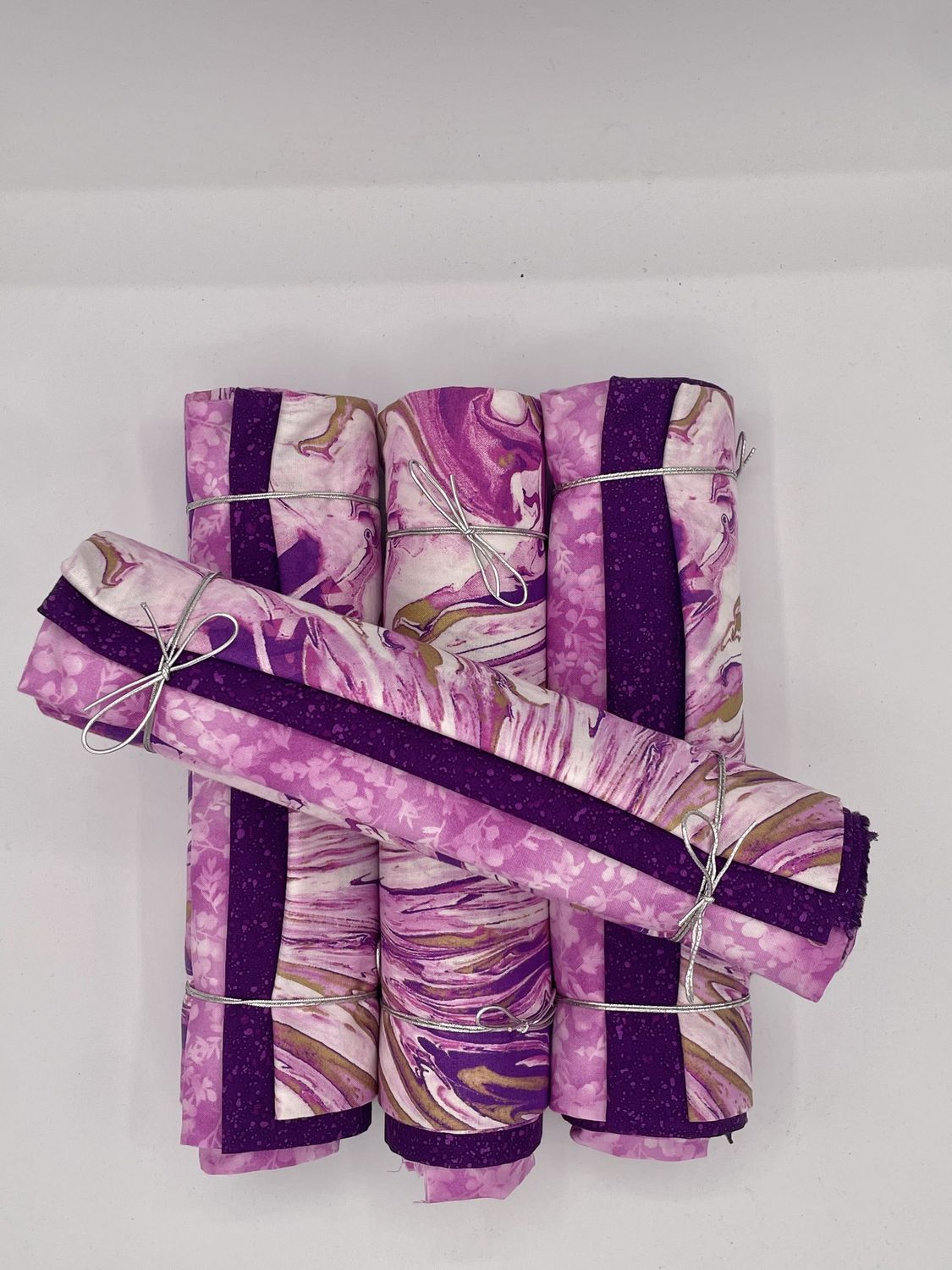 3 Yard Bundle  - Pink and Purple Marble