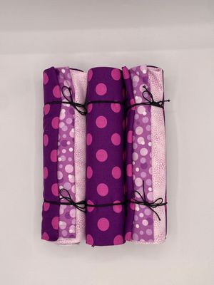 3 Yard Bundle -Pink Dots on Purple