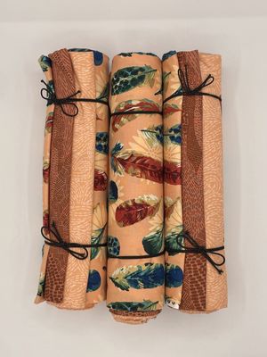 3 Yard Bundle - Peach Feathers