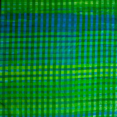 Hand Painted Gingham - Green