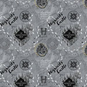 Harry Potter Stamps - Marauders Map - Grey
