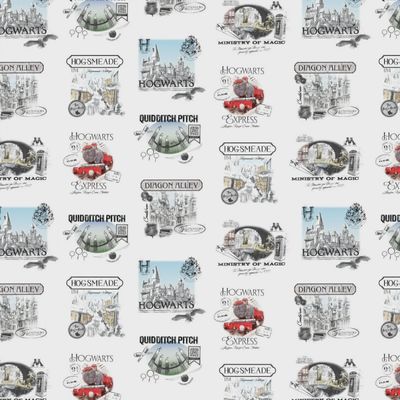 Harry Potter Stamps - Wizarding Locations - White