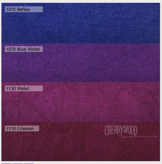 Cherrywood Hand Dyed FQ Bundle - Violet Medley