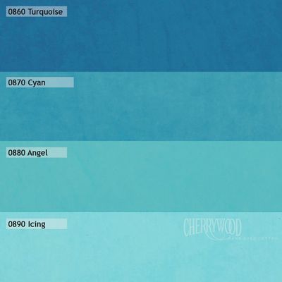 Cherrywood Hand Dyed FQ Bundle - Turquoise Medley