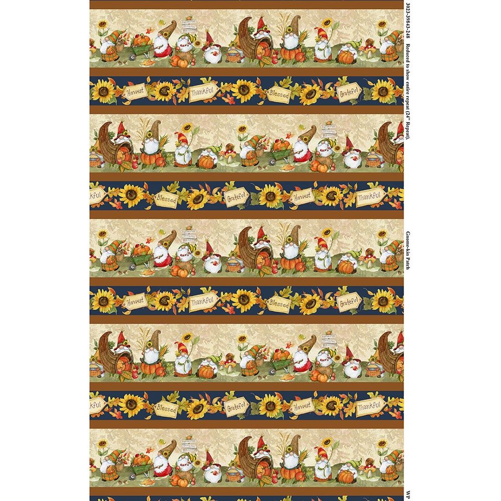 Gnome-kin Patch Border Print by Susan Winget