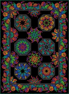 Vivid Kaleidoscope Quilt Kit - Multi
