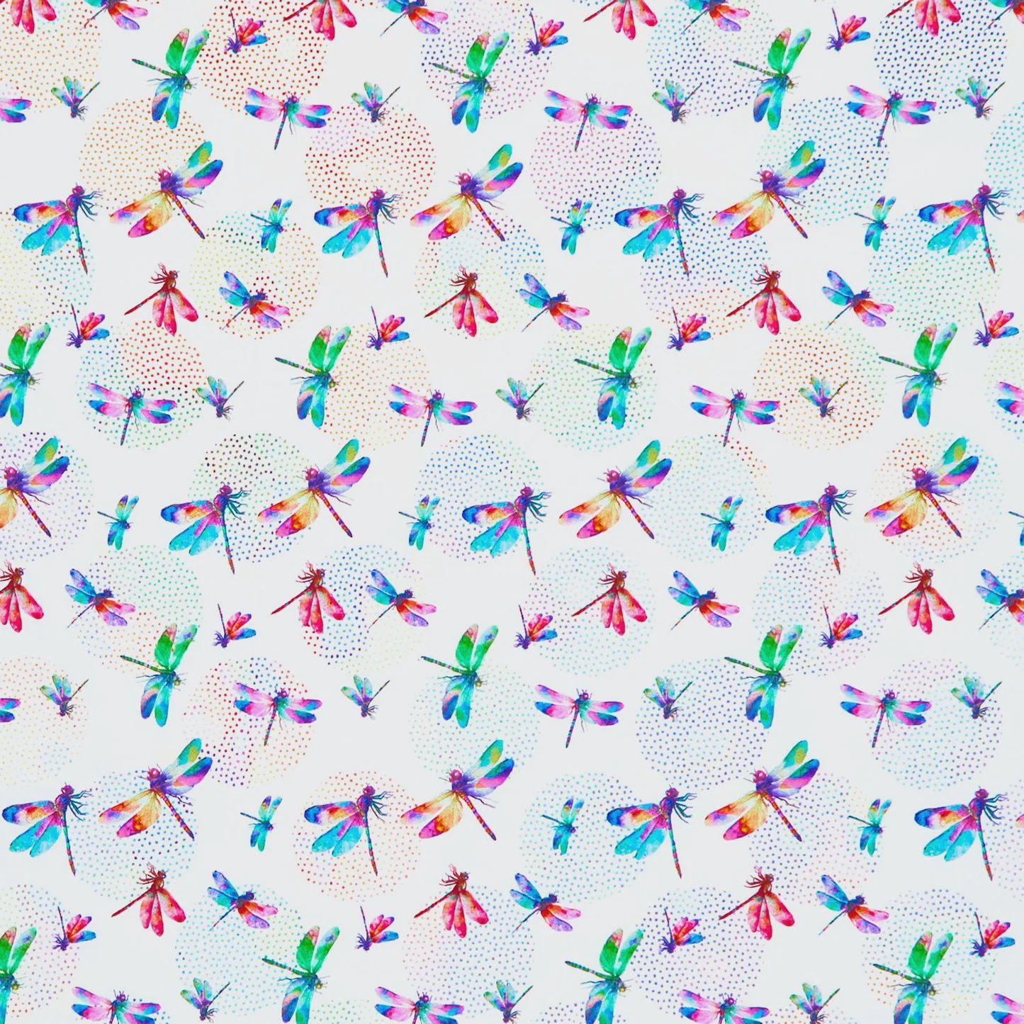Dragonfly Dance - White Multi