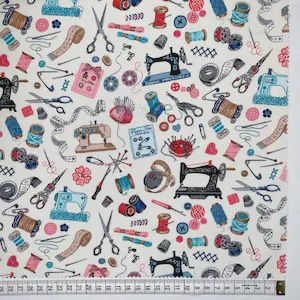 Sew Vintage Print - Sewing Objects