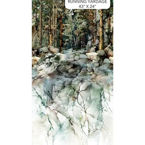 Lone Wolf - Teal Multi Scenic Border