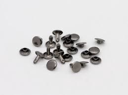 Individual Double Cap Rivets  - Medium 8mm- Gunmetal