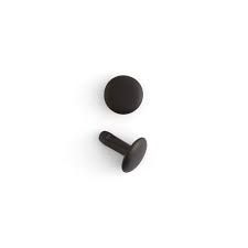 Individual Double Cap Rivets  - Medium 8mm- Matte Black