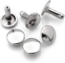 Individual Double Cap Rivets  - Medium 8mm- Nickel